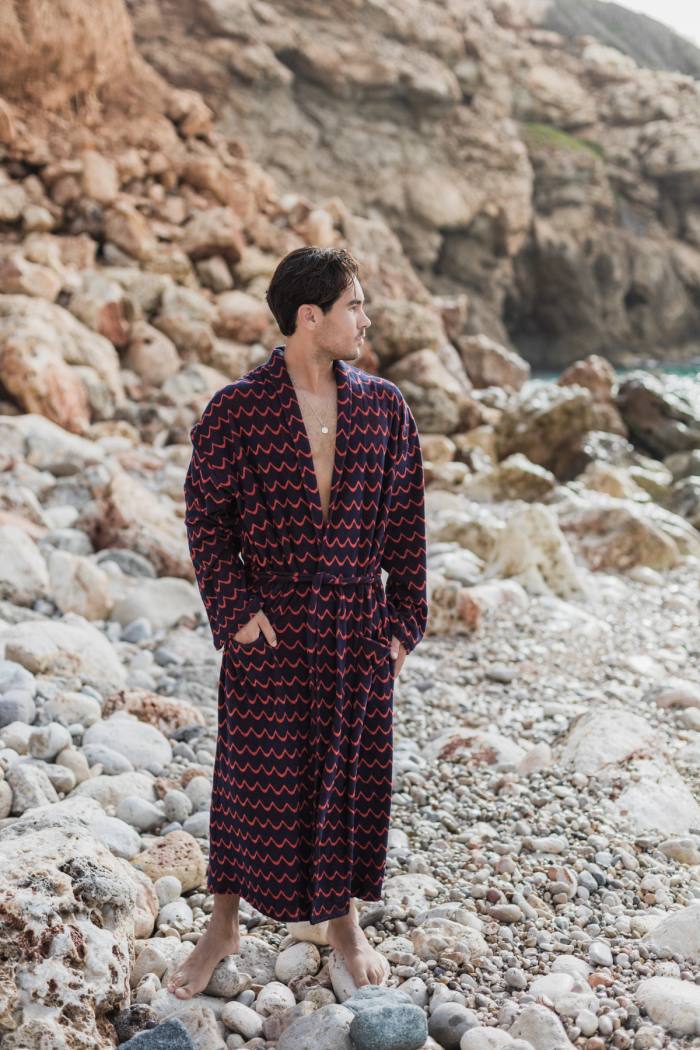 Secondary product image for "Badrock knyt Våg Navy röd Unisex"