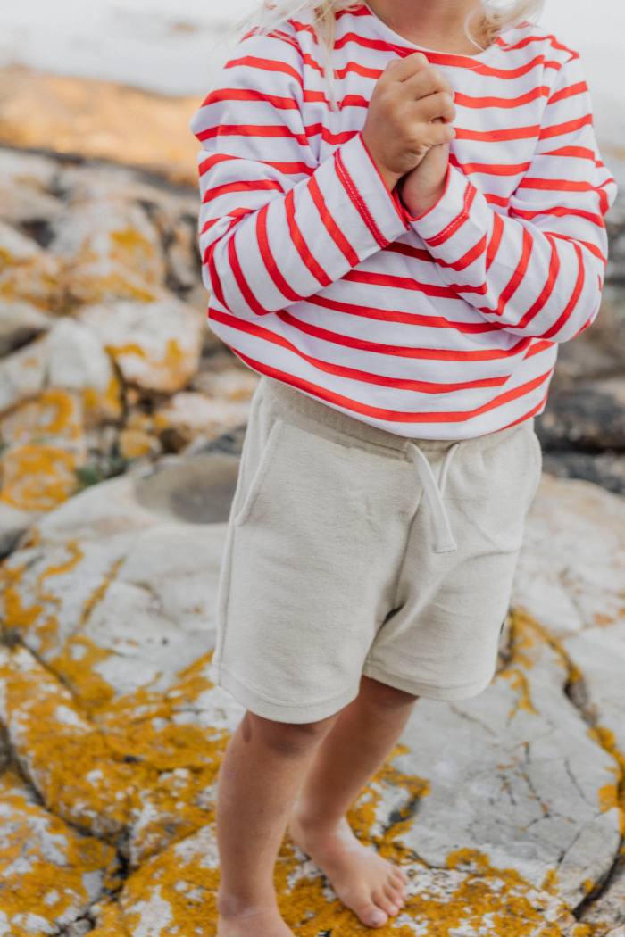 Secondary product image for "Marine Stripe White Red Child"