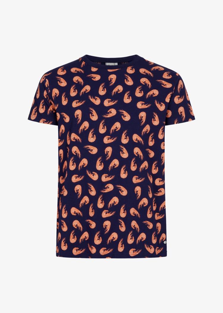 Secondary product image for "T-shirt Shrimp Navy Blue"