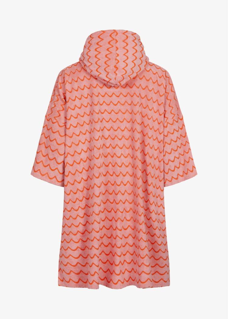 Secondary product image for "Frottéponcho Våg Rosa Orange LS Herr"