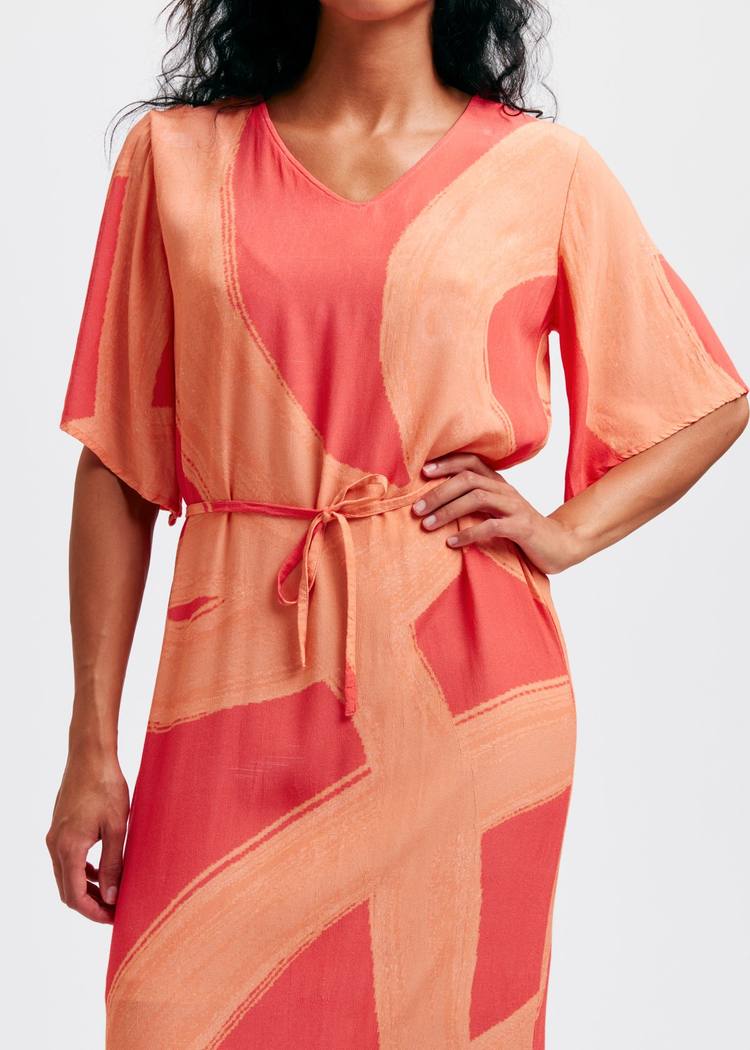 Secondary product image for "Linni Klänning Ocean Line Peach"