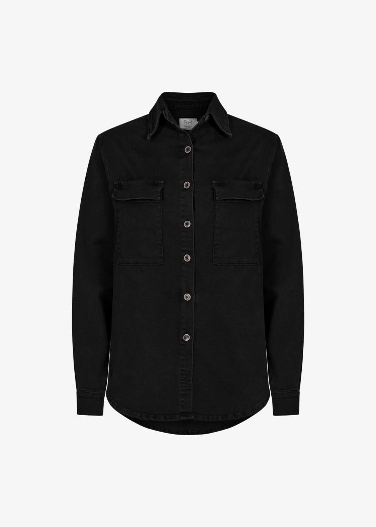Secondary product image for "Overshirt Dam tvättad Svart"