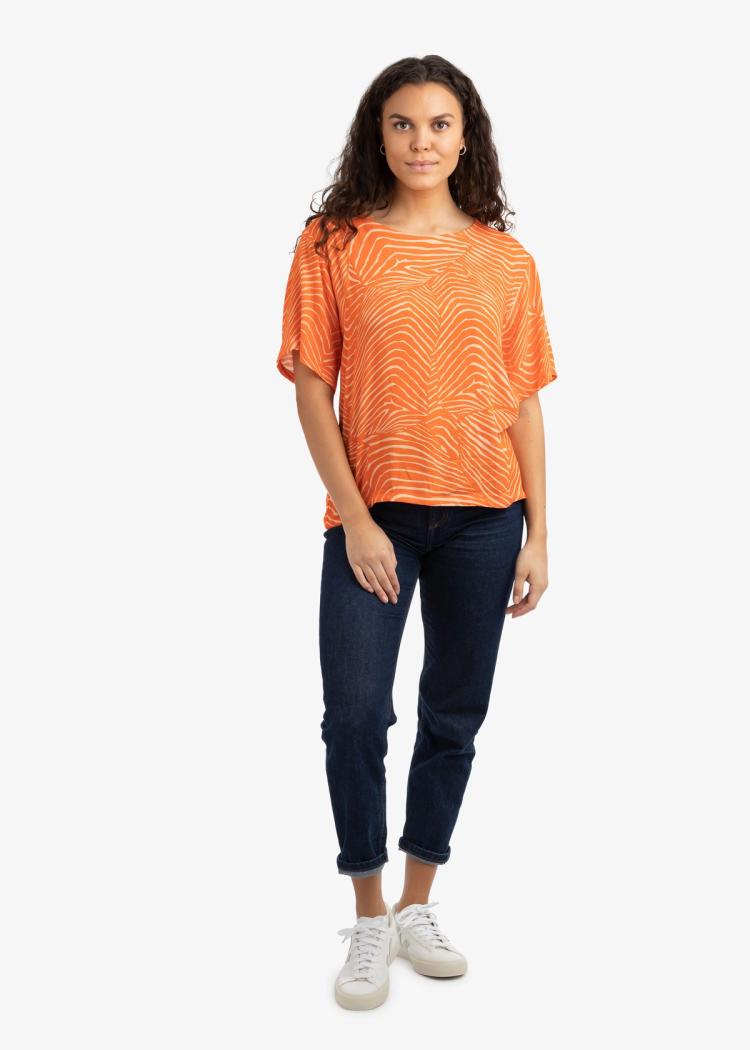 Secondary product image for "Mita Blouse Salmon Orange"