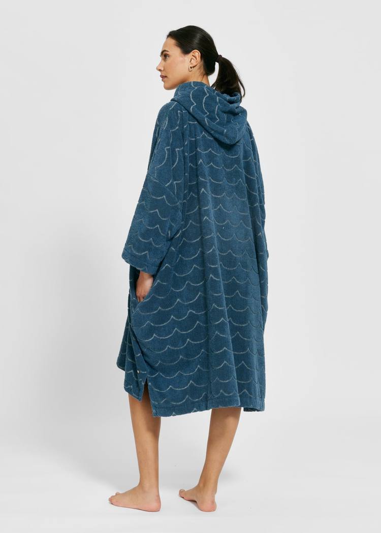 Secondary product image for "Terry Poncho Wave Petrol Long Sleeve"
