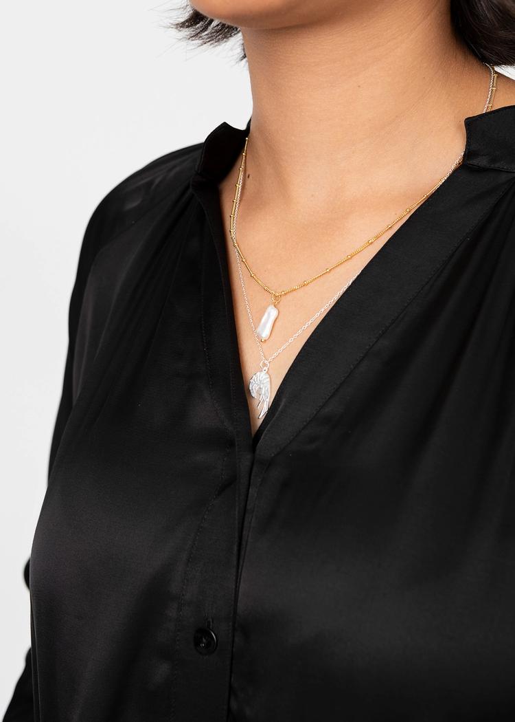 Secondary product image for "Necklace Shrimp Silver"