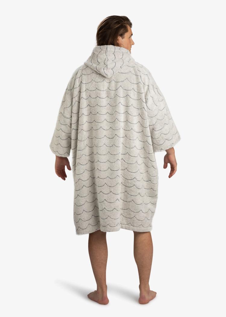 Secondary product image for "Terry Poncho Wave Ecru Long Sleeve"