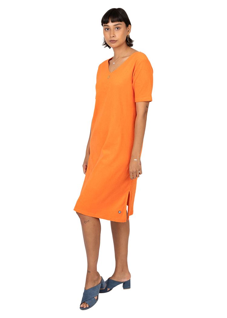 Secondary product image for "Hilda Frottéklänning Orange"