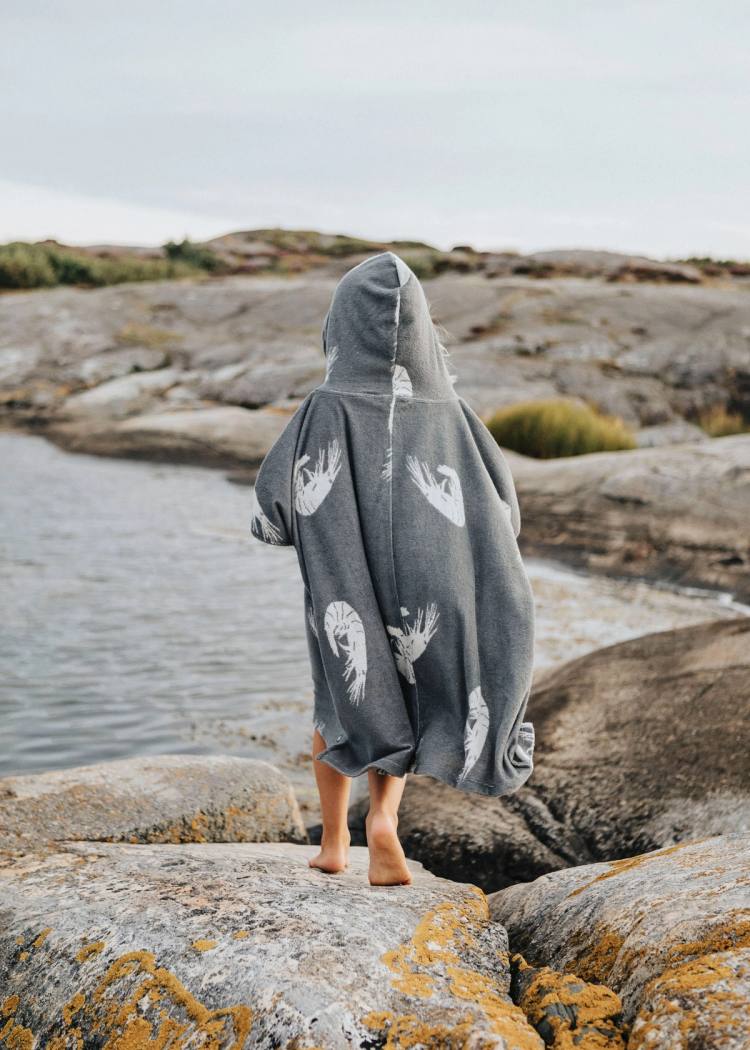 Secondary product image for "Terry Poncho Kids Shrimp"