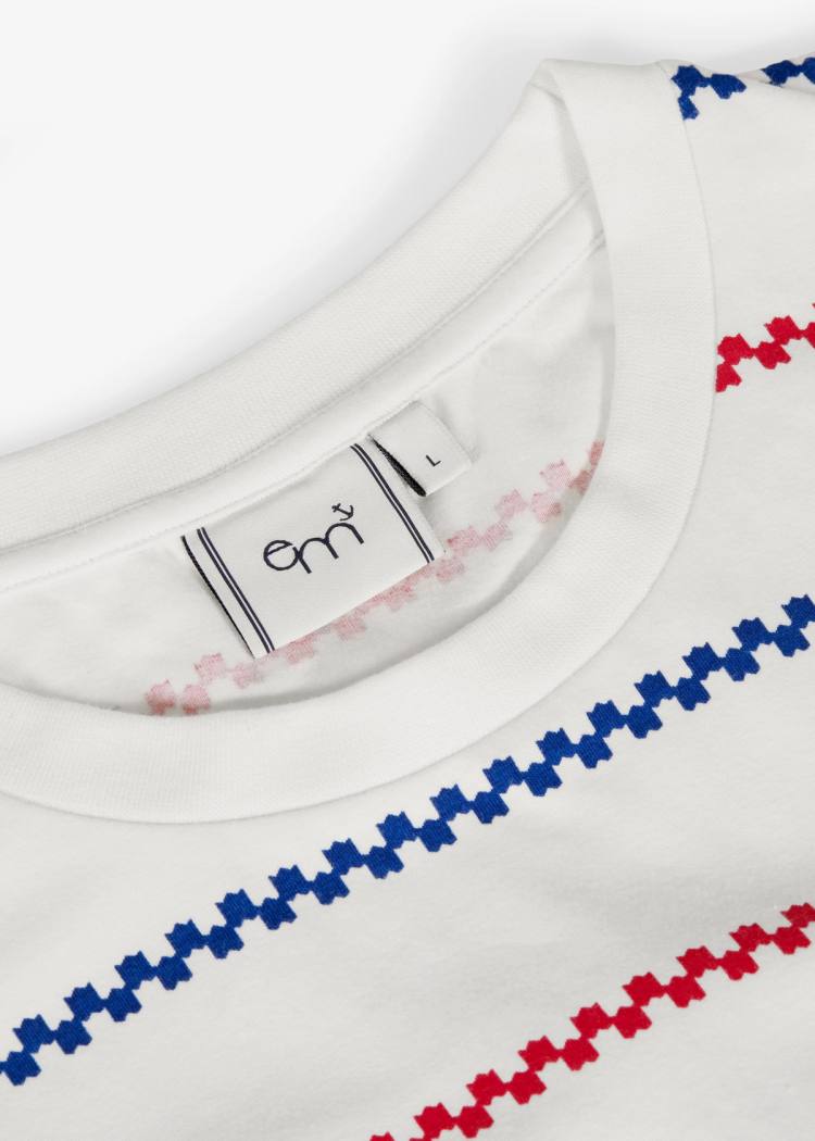 Secondary product image for "T-shirt Käringön Stripe Offwhite"