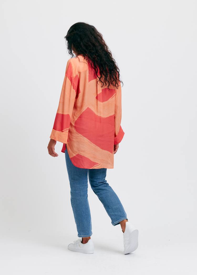 Secondary product image for "Melli Shirt Ocean Line peach"