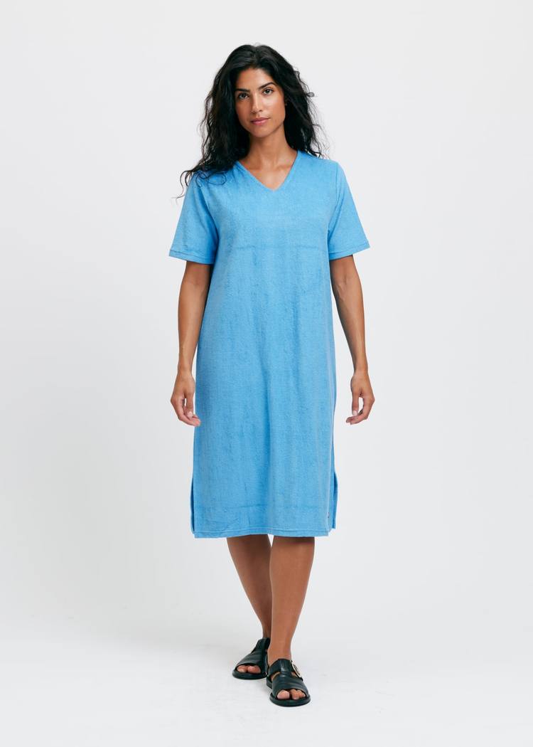 Secondary product image for "Hilda Frotté Klänning Blå"