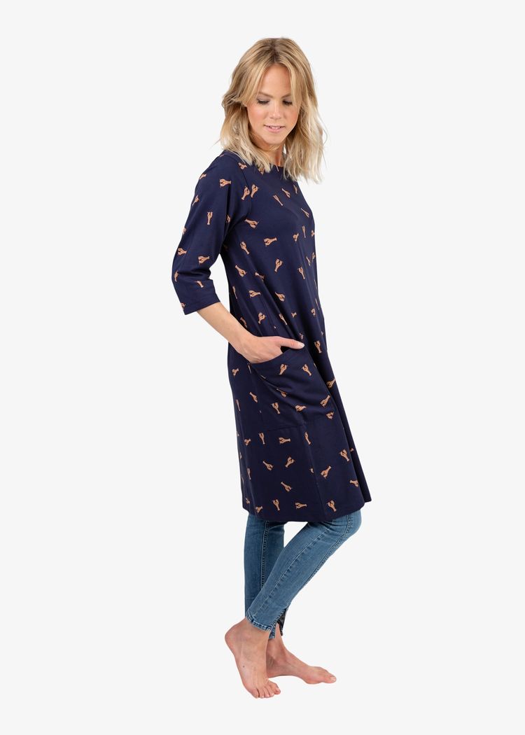 Secondary product image for "Judit Klänning Hummer Marinblå"
