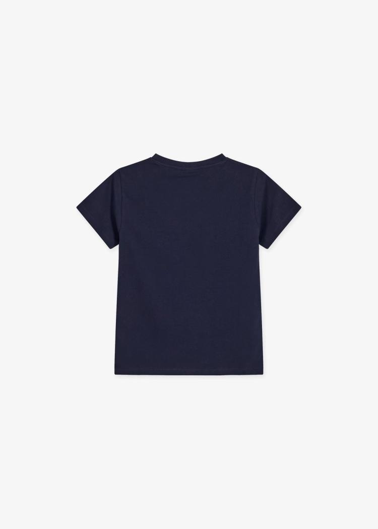 Secondary product image for "T-shirt Evert Skål Navy Barn"