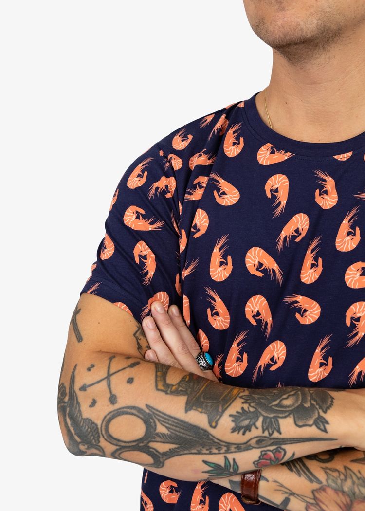 Secondary product image for "T-shirt Räka Marinblå"