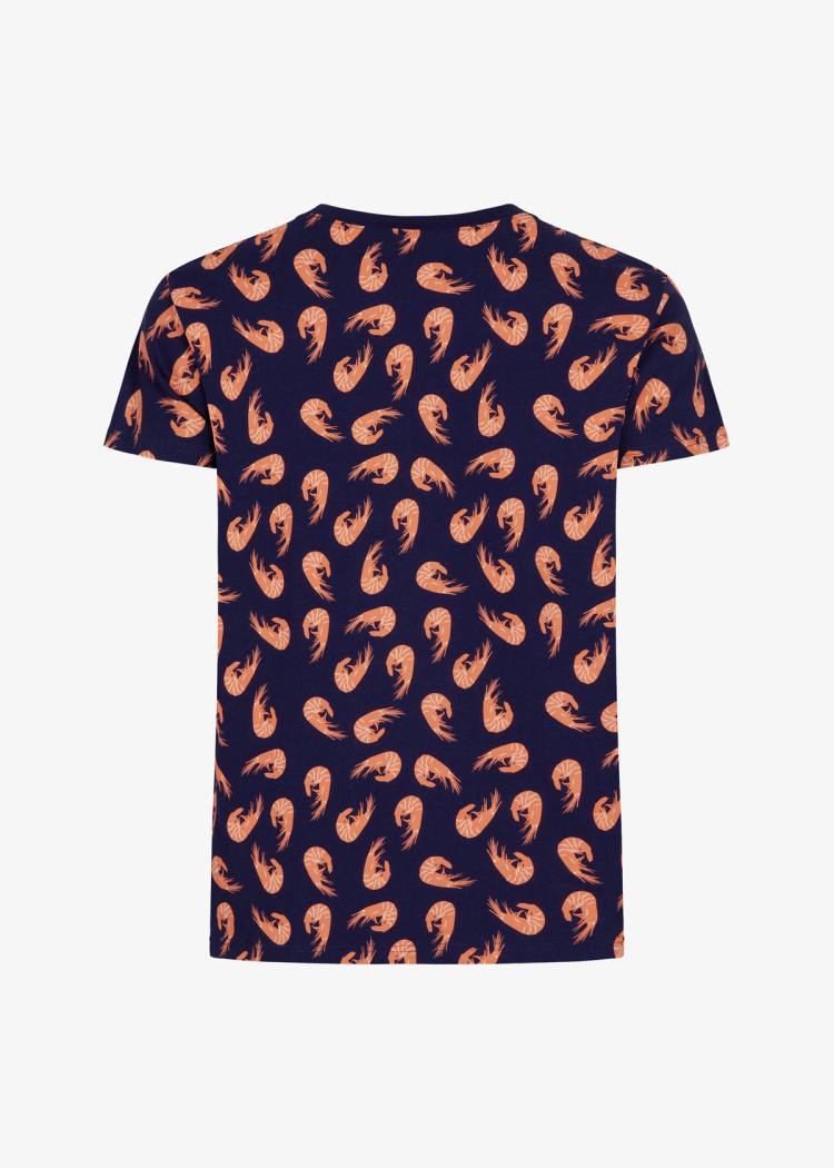 Secondary product image for "T-shirt Shrimp Navy Blue"