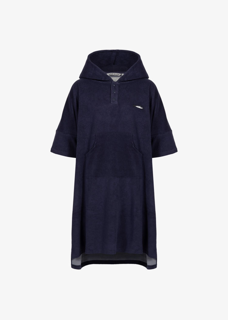 Secondary product image for "Terry Poncho Navy Blue Kids"
