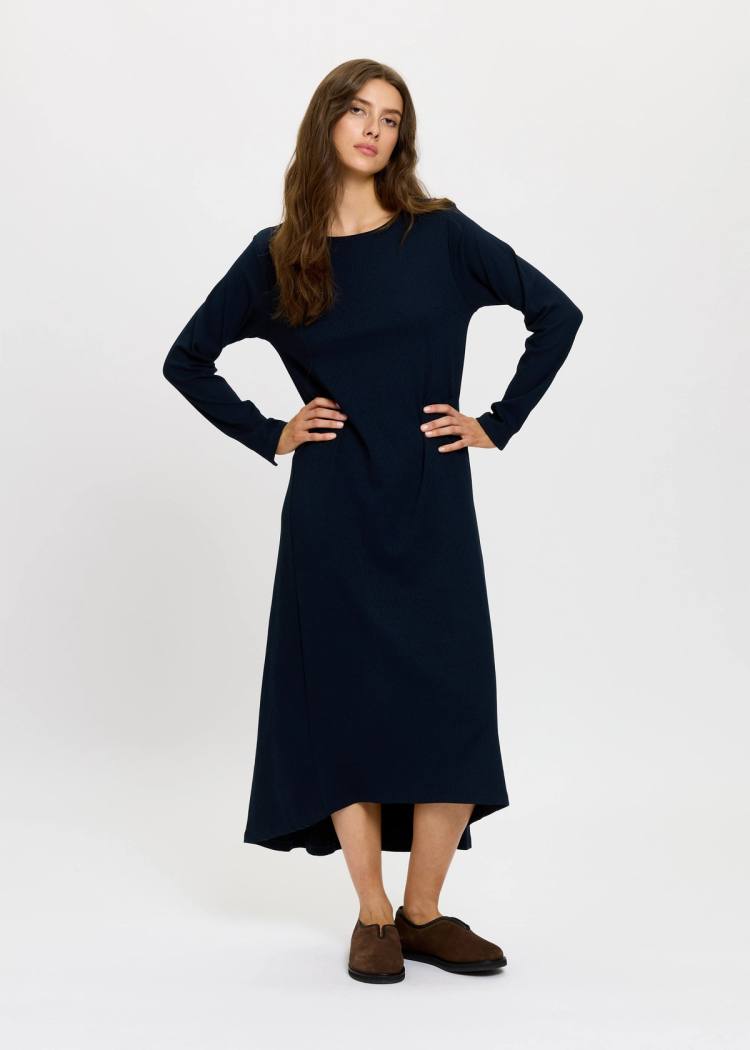 Secondary product image for "Susanna Klänning Ribb Navy"