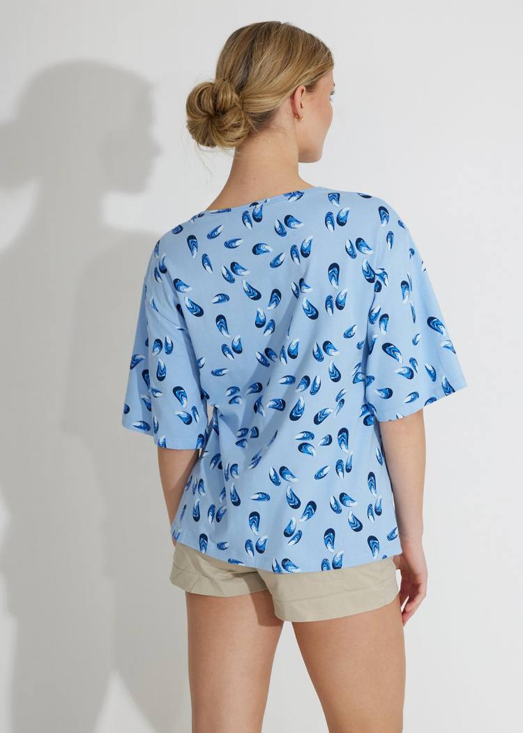Secondary product image for "Tuva T-shirt Blåmussla Blå"