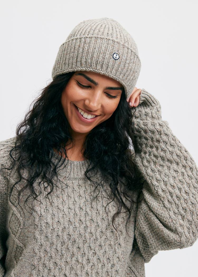 Secondary product image for "Knitted Beanie Sand"