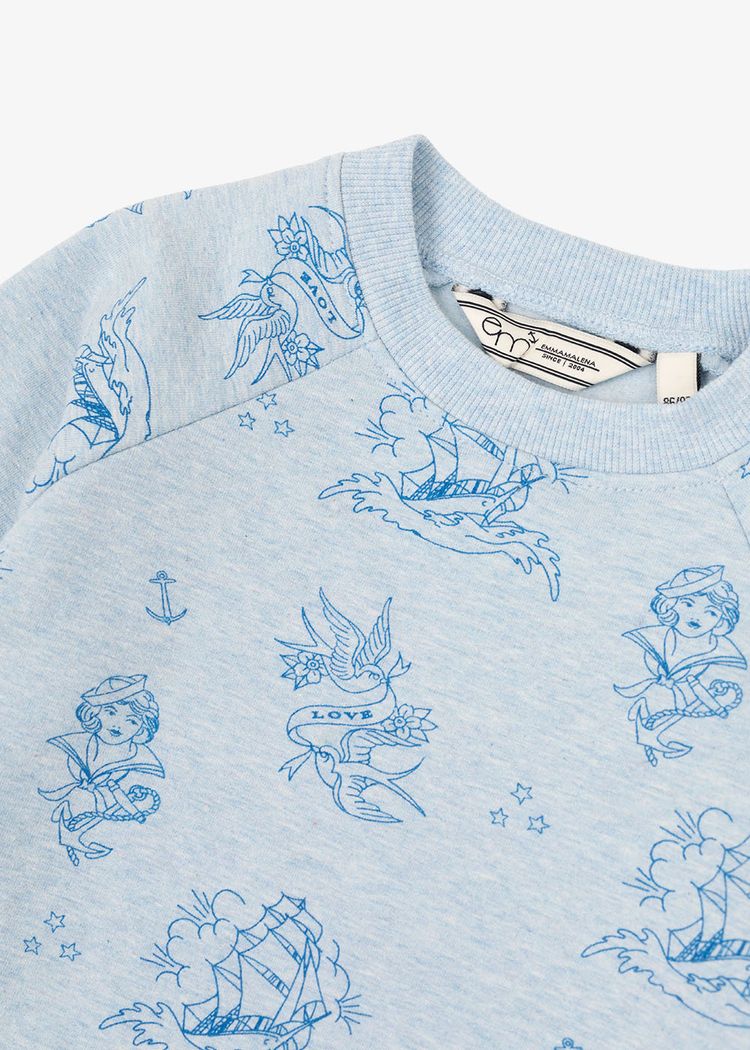 Secondary product image for "Tröja Barn Tatuering Blå"