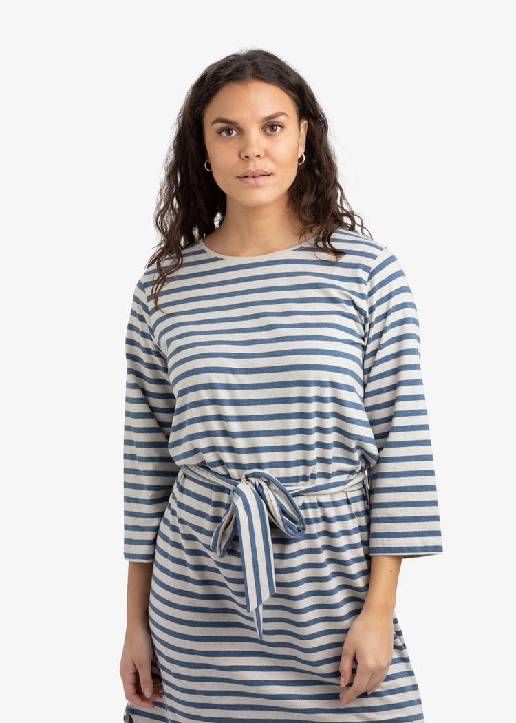 Secondary product image for "Sigrid Dress Stripe Blue Sand"