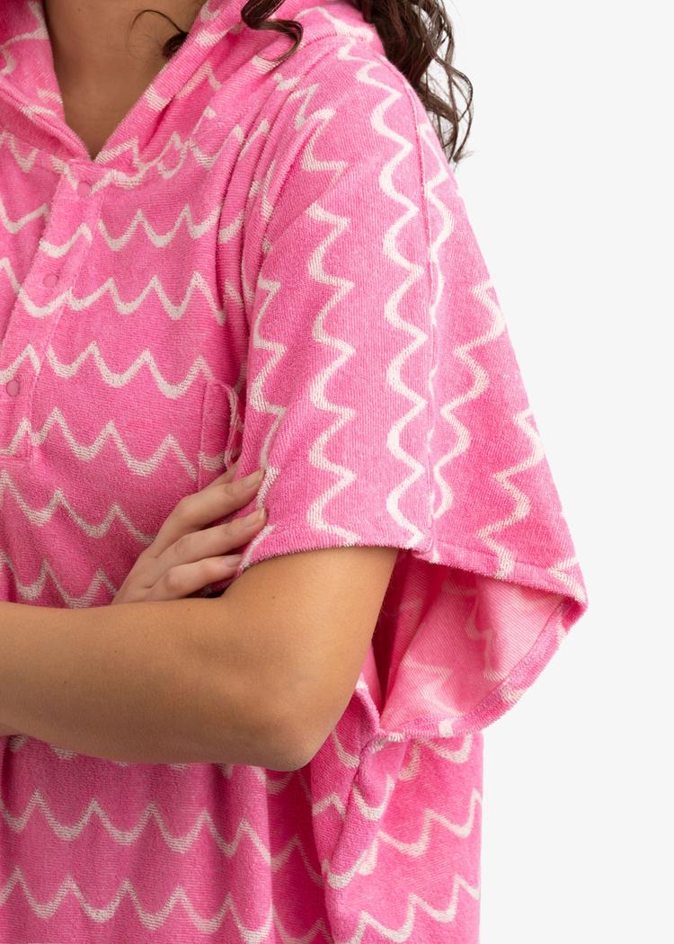 Secondary product image for "Terry Poncho Wave Pink"