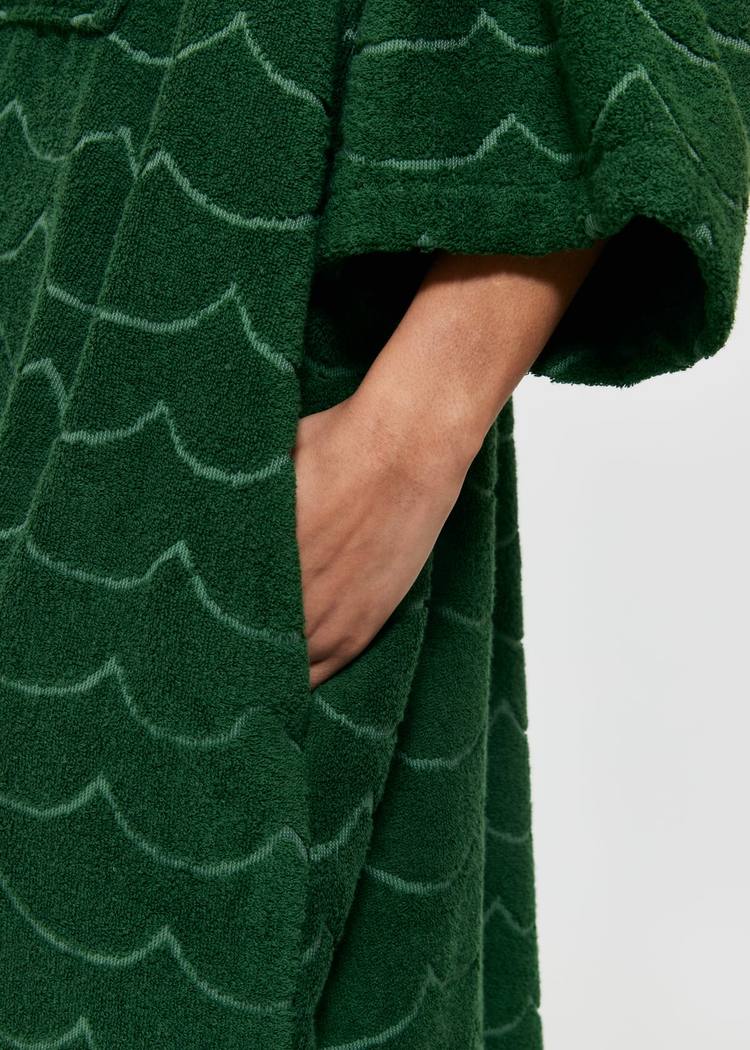 Secondary product image for "Frottéponcho Våg Grön"
