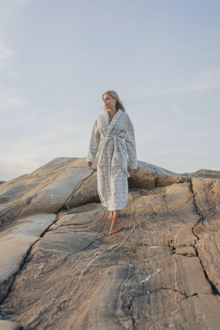 Secondary product image for "Bathrobe Wave Ecru Woman"