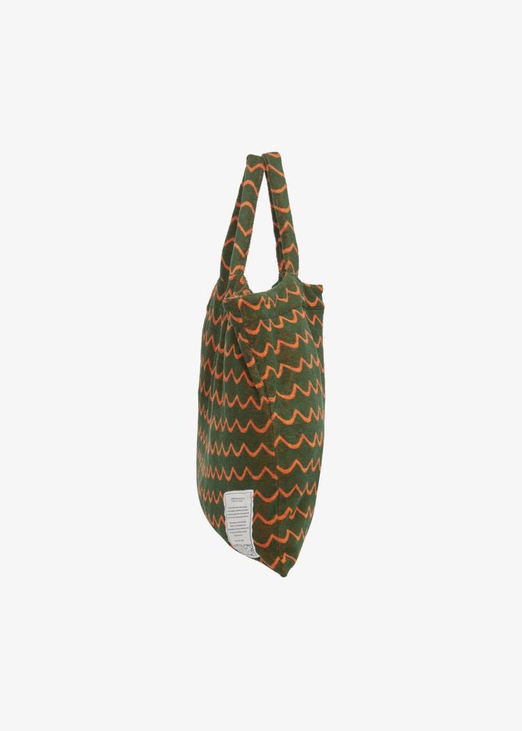 Secondary product image for "Tote Bag Terry Våg Grön Orange"