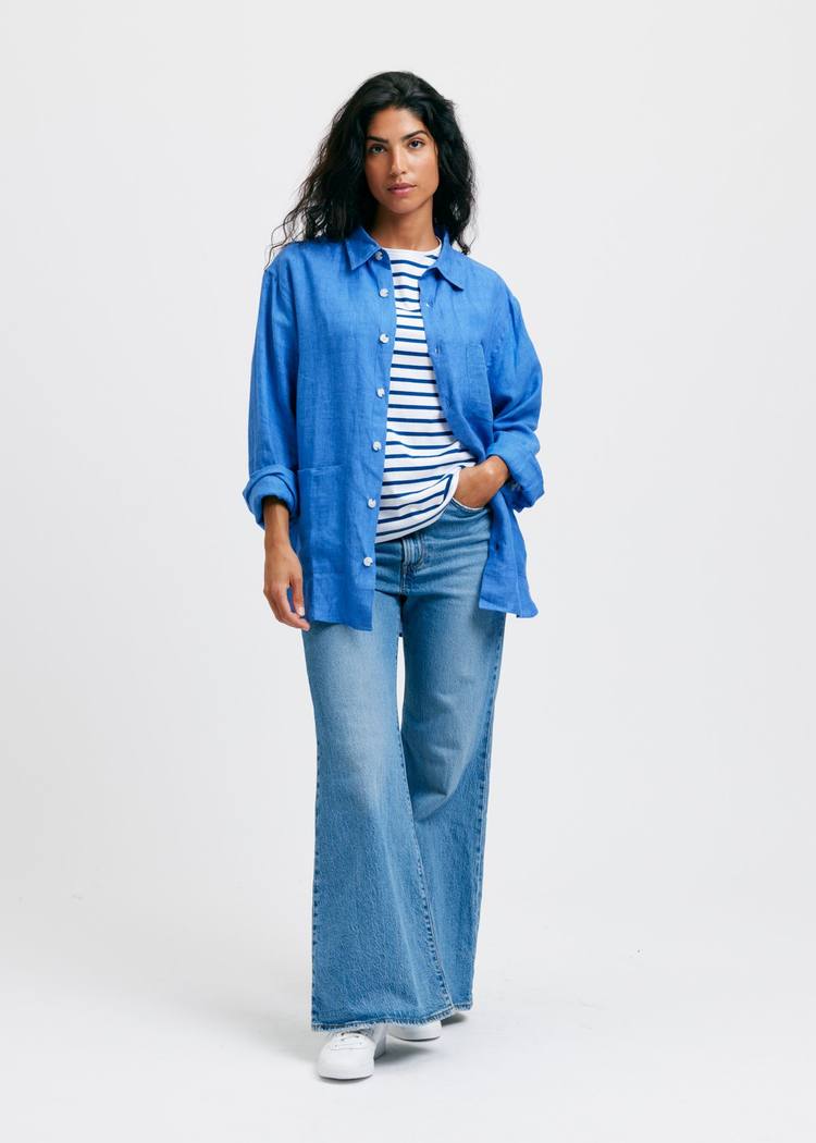 Secondary product image for "Three Pocket Overshirt Blue"