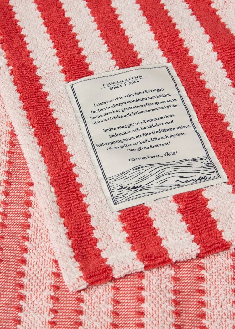 Secondary product image for "Handduk Rand Röd"