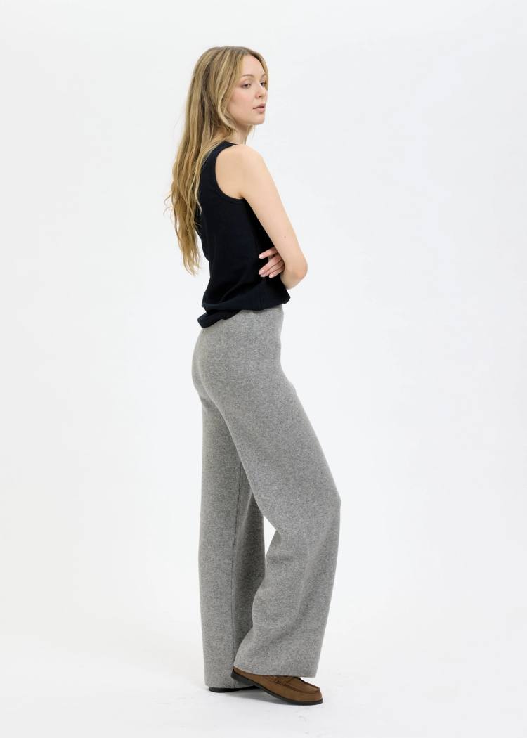 Secondary product image for "Klippa Knitted Trousers Greymelange"