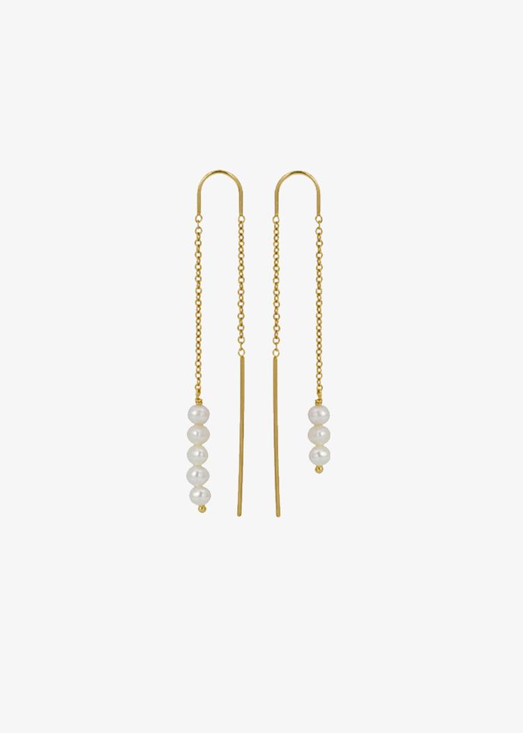 Secondary product image for "Earring Caviar Chain Gold"