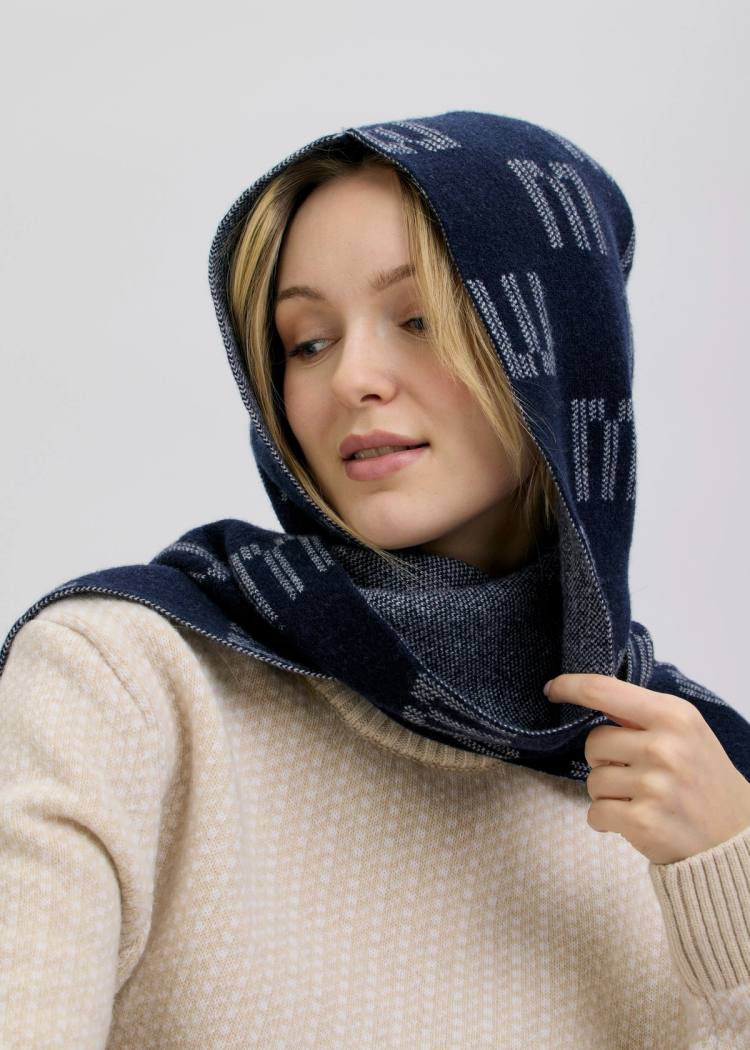 Secondary product image for "EM Scarf Hood Navy"