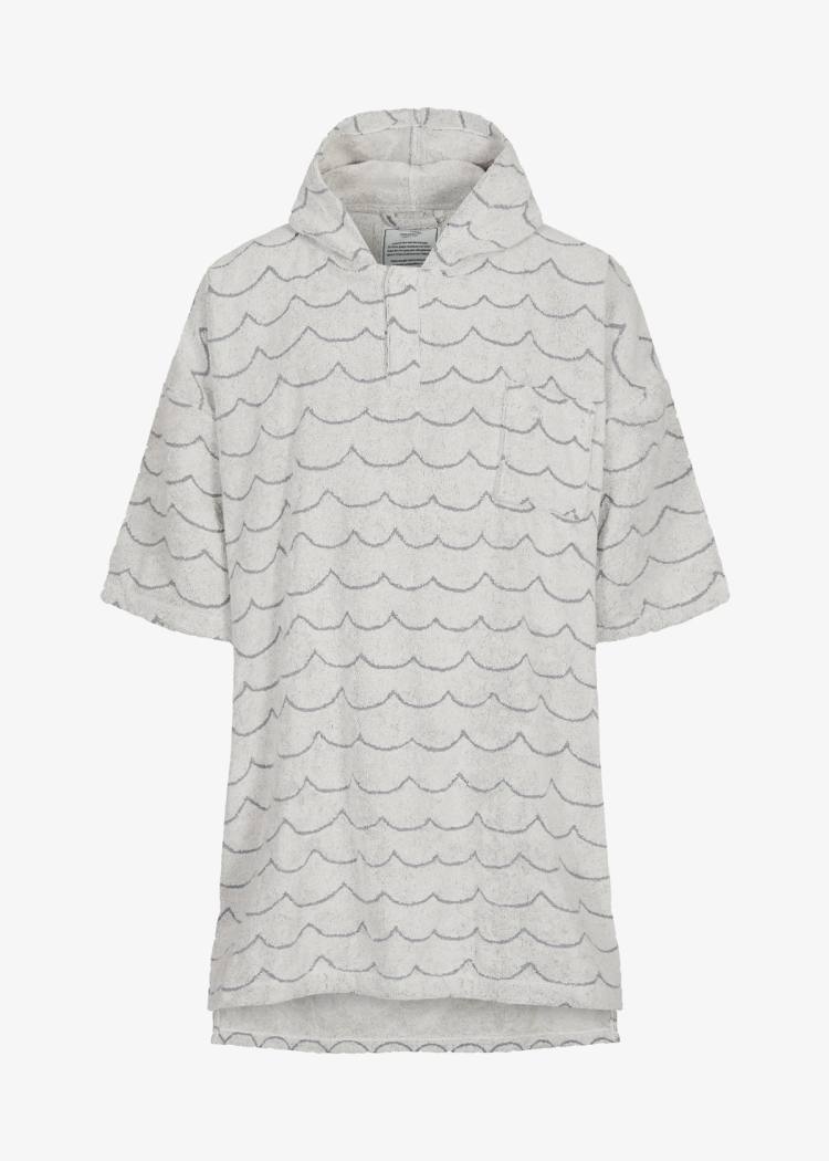 Secondary product image for "Terry Poncho Wave Ecru Long Sleeve"