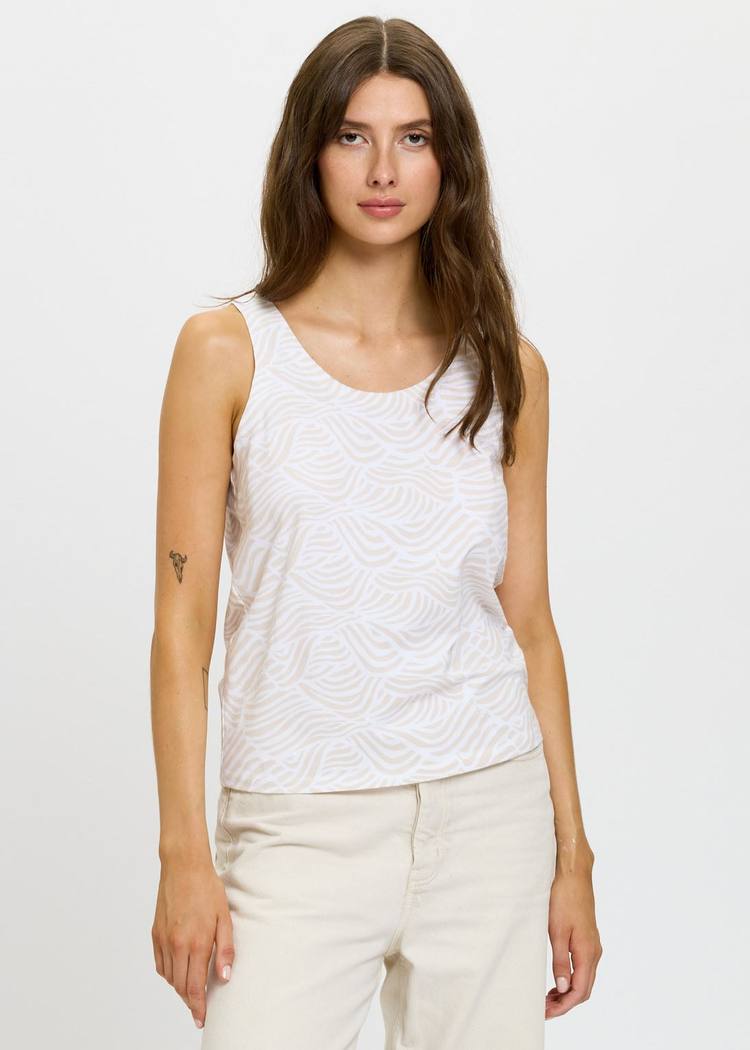 Secondary product image for "Melina Top Windy Wave White/Beige
"