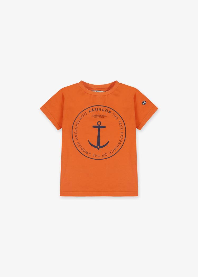 Secondary product image for "T-shirt Käringön Tvättad Orange Barn"