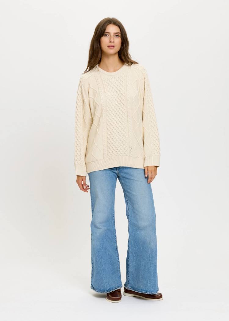 Secondary product image for "Fender stickad tröja Offwhite"