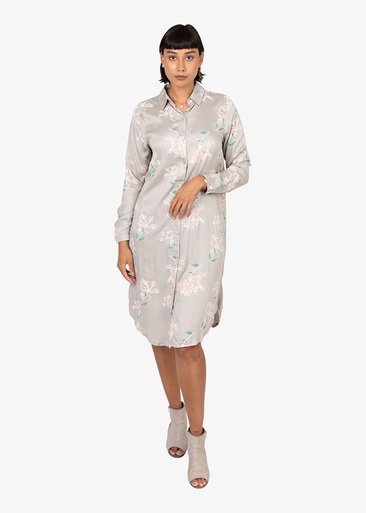 Secondary product image for "Irma Shirt Dress Honeysuckle Mole"