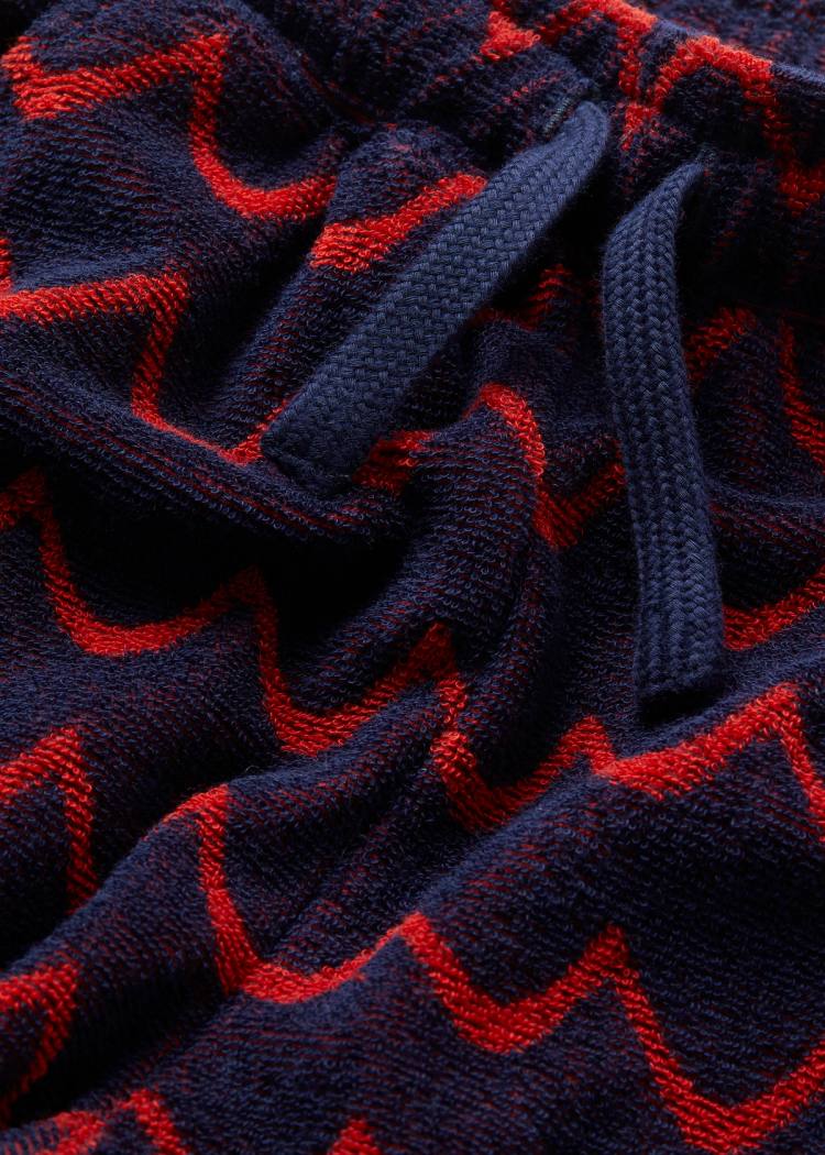 Secondary product image for "Beach Terry Shorts Navy Red Wave Child"