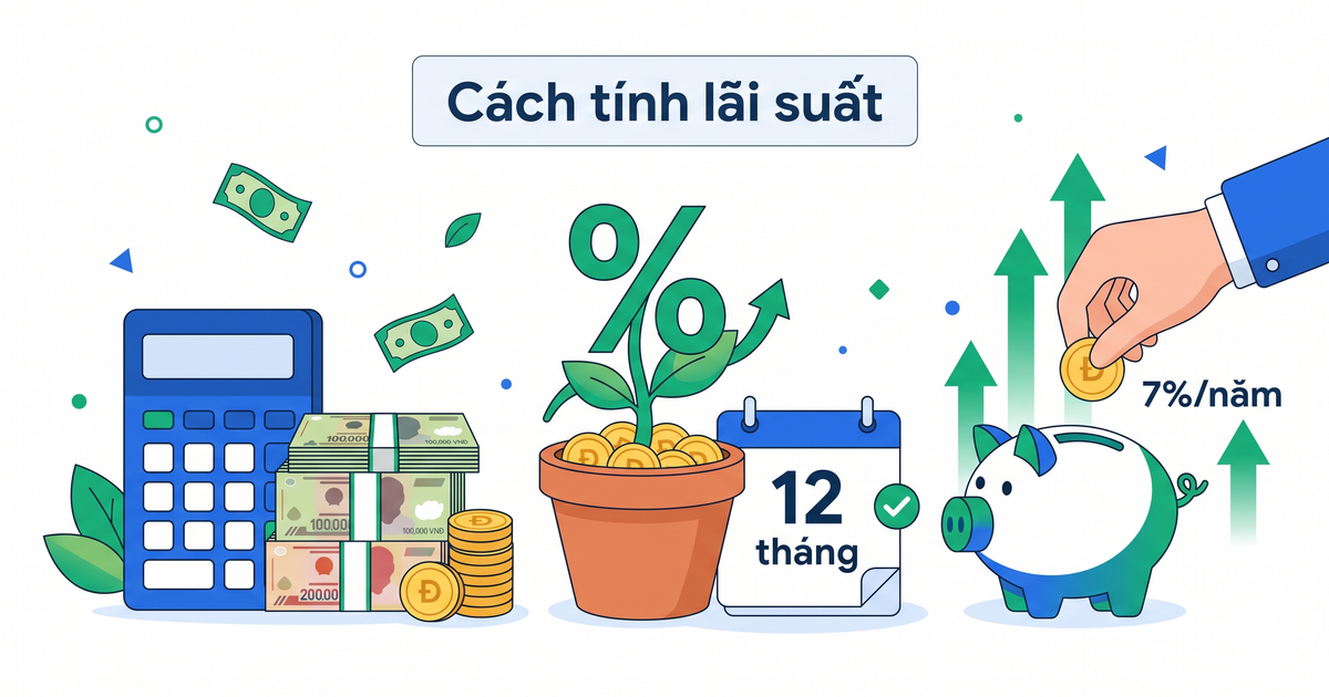 Cách tính lãi suất tiết kiệm ngân hàng - công thức và ví dụ