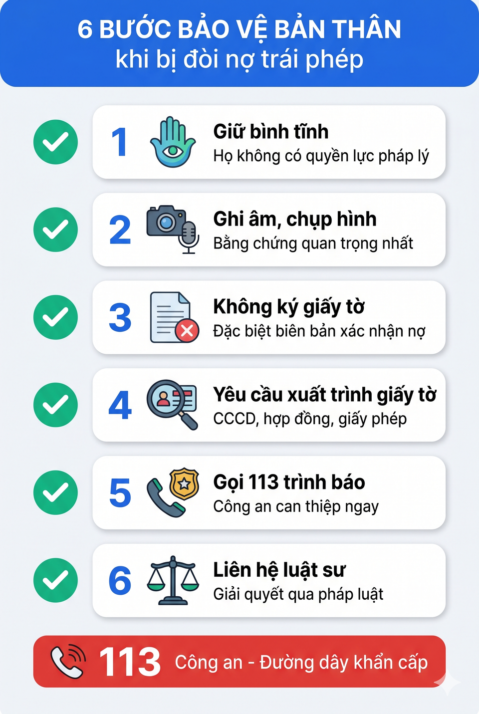 6 bước bảo vệ bản thân khi bị công ty đòi nợ thuê trái phép đe dọa