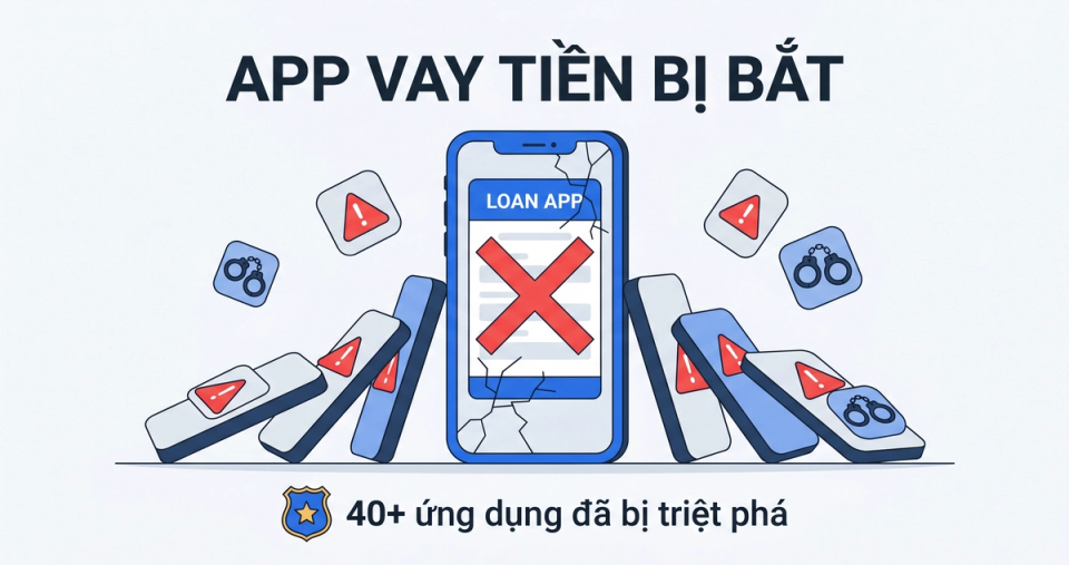 Danh sách app vay tiền bị bắt và bị sập tại Việt Nam 2026