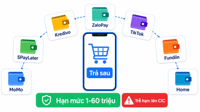 So sánh 7 ví trả sau phổ biến tại Việt Nam năm 2026 theo hạn mức và phí