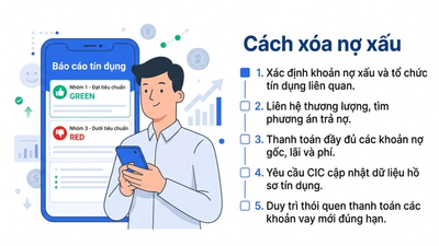 Cách xóa nợ xấu trên CIC đúng pháp luật - hướng dẫn 5 bước
