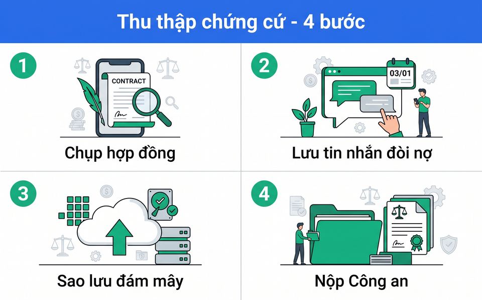 Danh sách chứng cứ cần thu thập khi đã vay Hataco