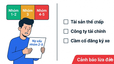 Sơ đồ khả năng vay khi có nợ xấu theo nhóm 1 đến 5 tại Việt Nam năm 2026