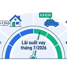 Dự báo lãi suất vay ngân hàng tháng 7/2026 theo từng loại vay