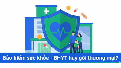 Bảo hiểm sức khỏe là gì - hình minh họa lá chắn y tế bảo vệ người dân trước chi phí khám chữa bệnh