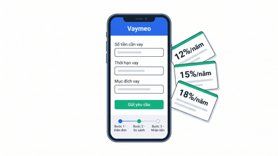 Cách vay tiền Vaymeo 3 bước online nhanh - hướng dẫn đăng ký A-Z 2026